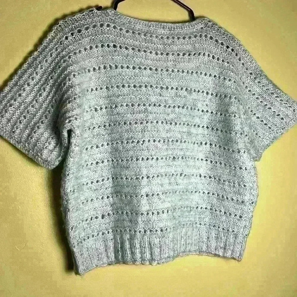 Handmade granny core , cottage core, short sleeve sweater handmade sweater. - Picture 2 of 4